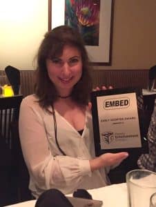 Silvia Lintner Accepts Embed Early Adopter Award for FEG