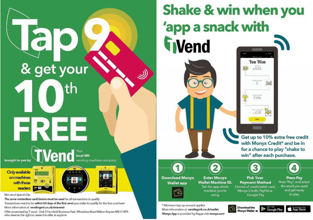 U.K. Vending Operator T Vend Boosts Sales 30 With Monyx Wallet
