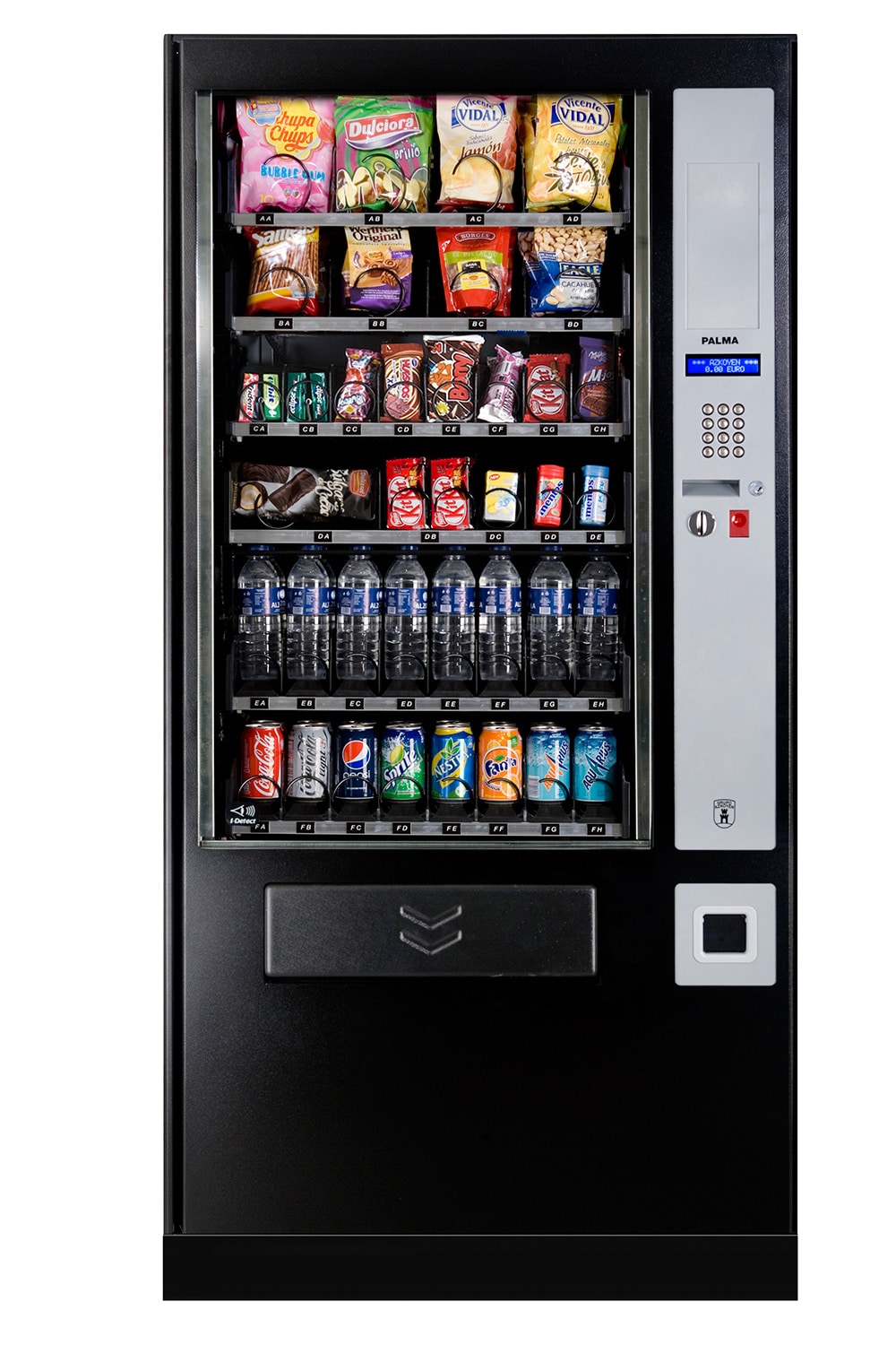 Snack and can vending machine