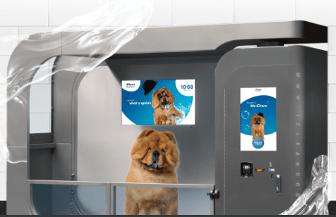Dog wash vending machine top