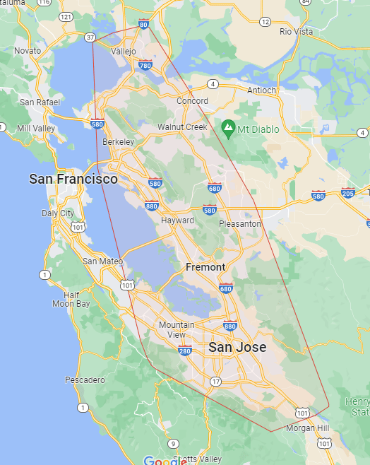 Map of northern California