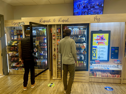 The 46 kiosk (shown on the right)