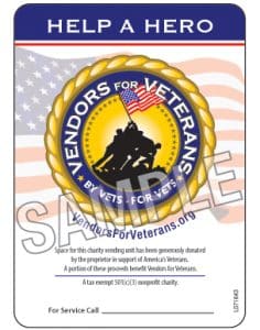 Vending Charity, Vendors for Vetterans