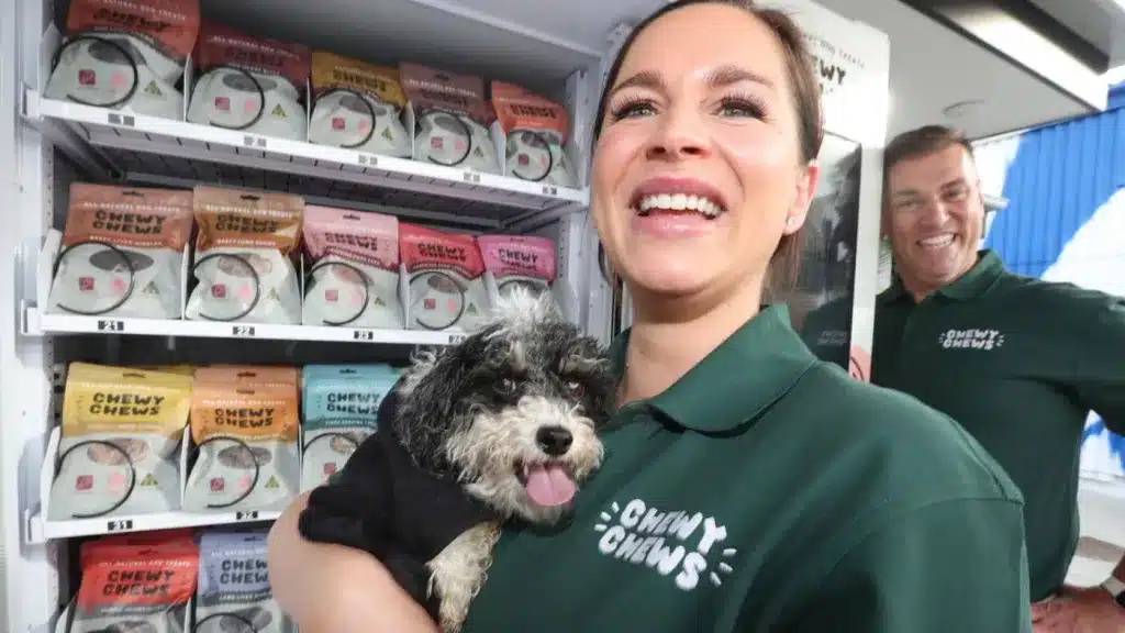 Newstead couple Samantha and Massimo Guida have launched Australia's first vending machine business selling premium dog treats.