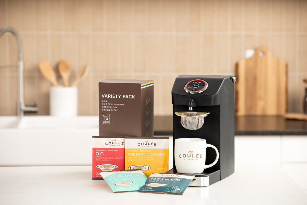 Coulée Coffee Introduces World's First Automated, Compostable Single-Serve Pour-Over Coffee System