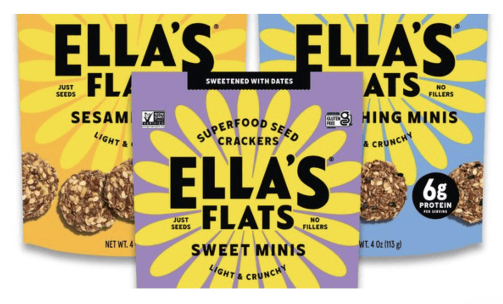 Ella's Flats Minis, seeds and nuts snacks