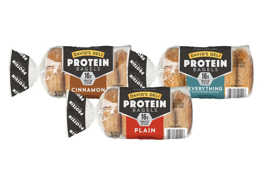 Crystal Farms Launches New Line of David's Deli Protein Bagels